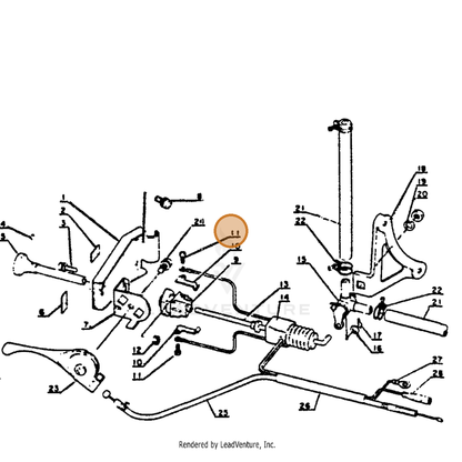 ECHO part 90022003006 — IPL diagram snippet (6x zoom, amber highlight)