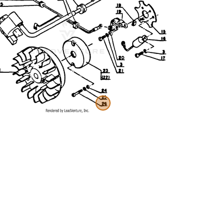 ECHO part 90022003025 — IPL diagram snippet (6x zoom, amber highlight)