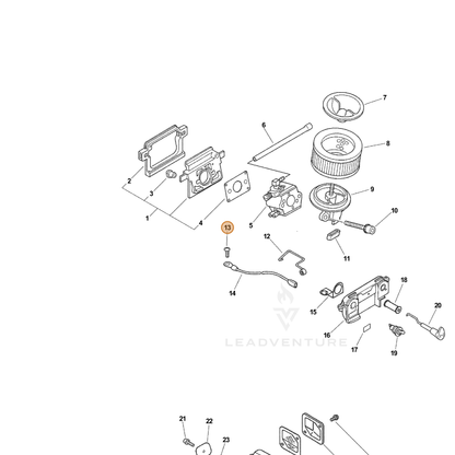 ECHO part 90022004006 — IPL diagram snippet (6x zoom, amber highlight)