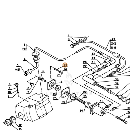ECHO part 90022004015 — IPL diagram snippet (6x zoom, amber highlight)
