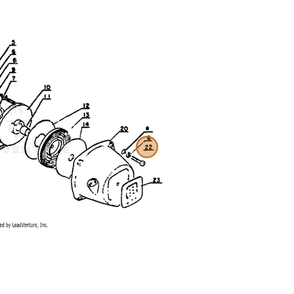 ECHO part 90022004020 — IPL diagram snippet (6x zoom, amber highlight)