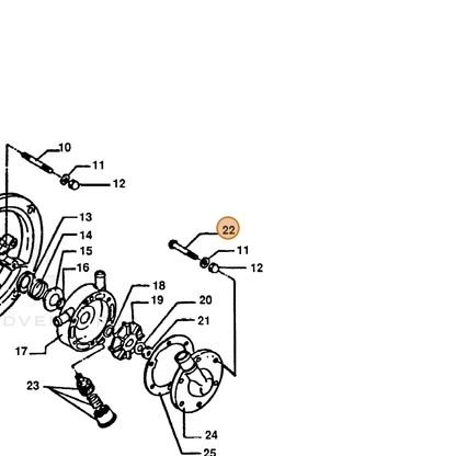 ECHO part 90022004038 — IPL diagram snippet (6x zoom, amber highlight)