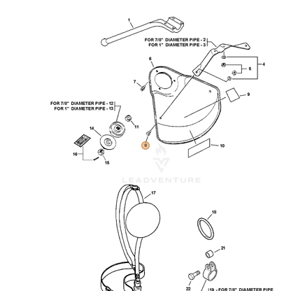 ECHO part 90022005008 — IPL diagram snippet (6x zoom, amber highlight)