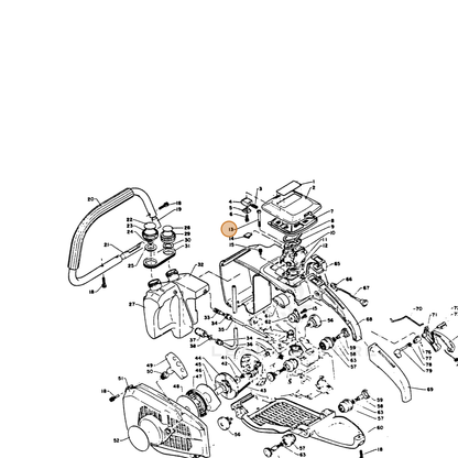 ECHO part 90022005042 — IPL diagram snippet (6x zoom, amber highlight)