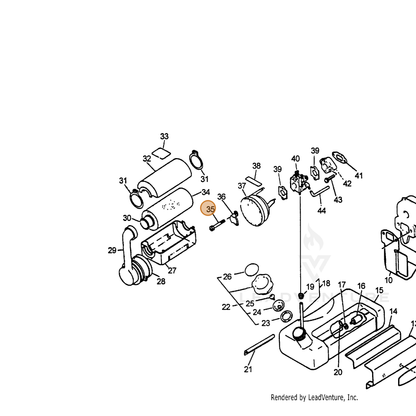ECHO part 90022005050 — IPL diagram snippet (6x zoom, amber highlight)