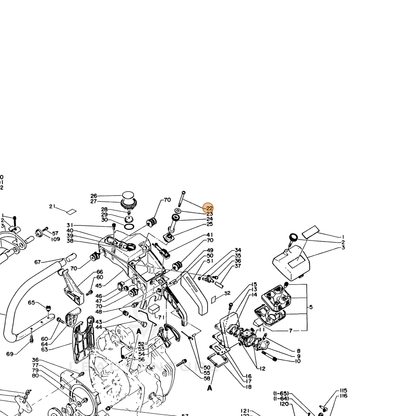 ECHO part 90022005075 — IPL diagram snippet (6x zoom, amber highlight)