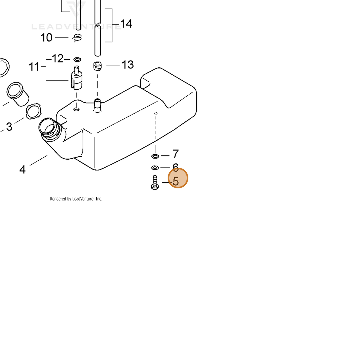 ECHO part 90022006014 — IPL diagram snippet (6x zoom, amber highlight)