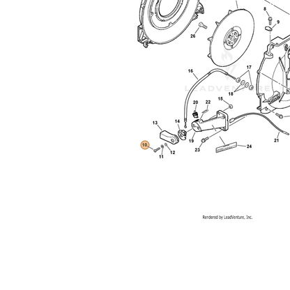 ECHO part 90022006025 — IPL diagram snippet (6x zoom, amber highlight)