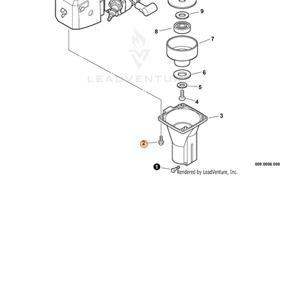 ECHO part 90023804018 — IPL diagram snippet (6x zoom, amber highlight)