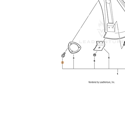 ECHO part 90023805016 — IPL diagram snippet (6x zoom, amber highlight)