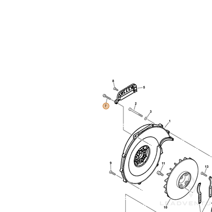 ECHO part 90023805045 — IPL diagram snippet (6x zoom, amber highlight)