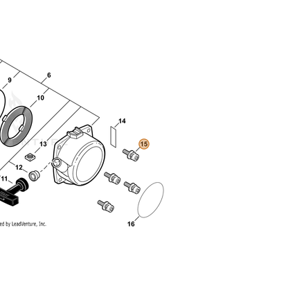 ECHO part 90023904014 — IPL diagram snippet (6x zoom, amber highlight)