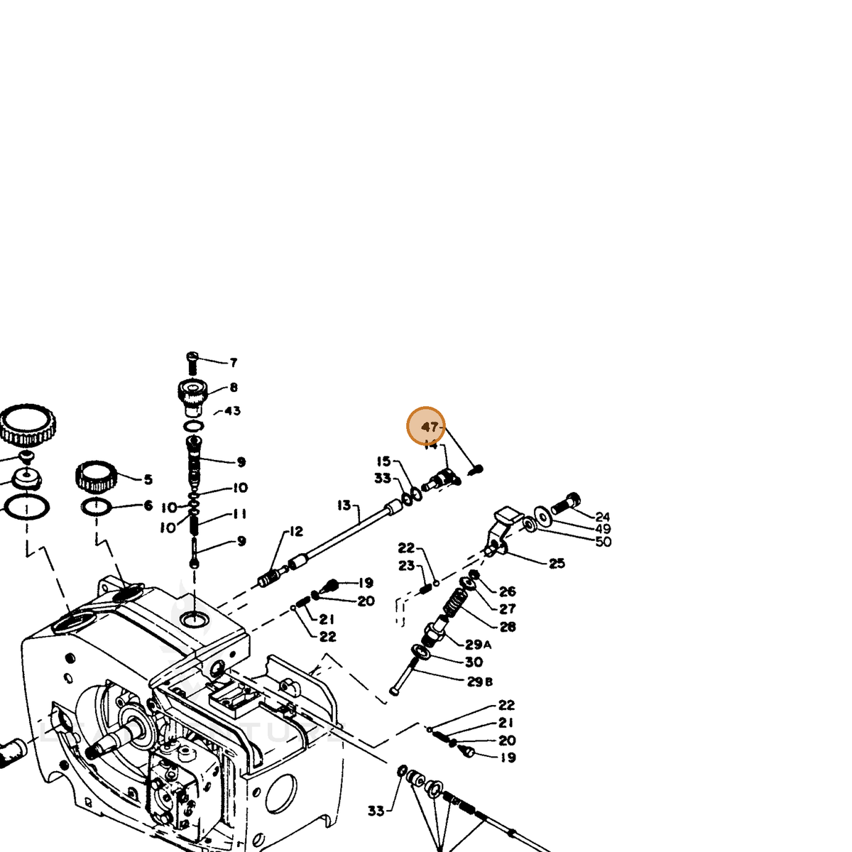 ECHO part 90024103008 — IPL diagram snippet (6x zoom, amber highlight)