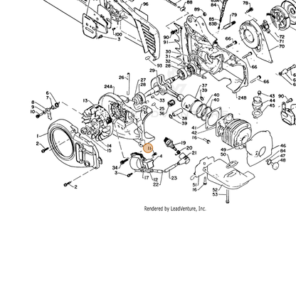 ECHO part 90024104006 — IPL diagram snippet (6x zoom, amber highlight)