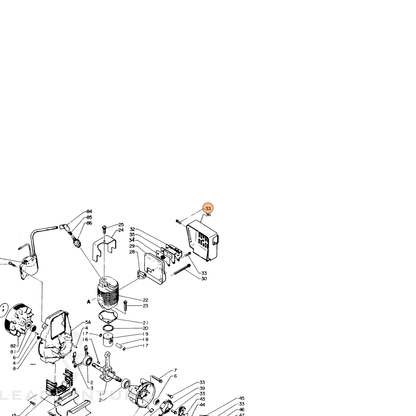 ECHO part 90024204010 — IPL diagram snippet (6x zoom, amber highlight)