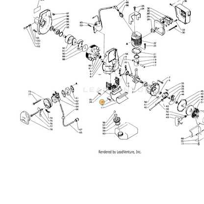 ECHO part 90024204014 — IPL diagram snippet (6x zoom, amber highlight)