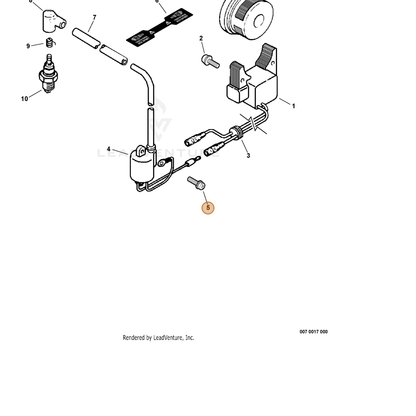 ECHO part 90024204016 — IPL diagram snippet (6x zoom, amber highlight)