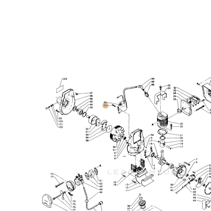 ECHO part 90024204020 — IPL diagram snippet (6x zoom, amber highlight)