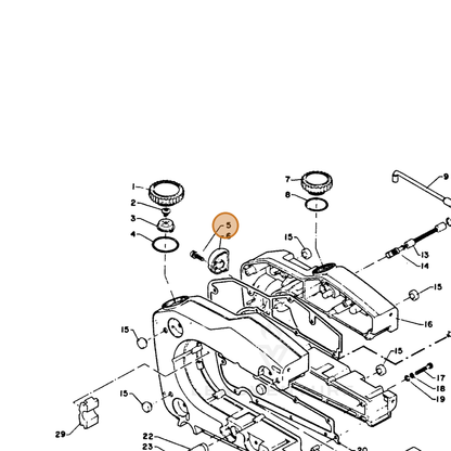 ECHO part 90024205015 — IPL diagram snippet (6x zoom, amber highlight)