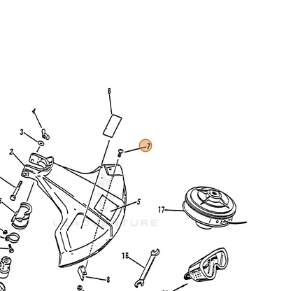 ECHO part 90024205016 — IPL diagram snippet (6x zoom, amber highlight)