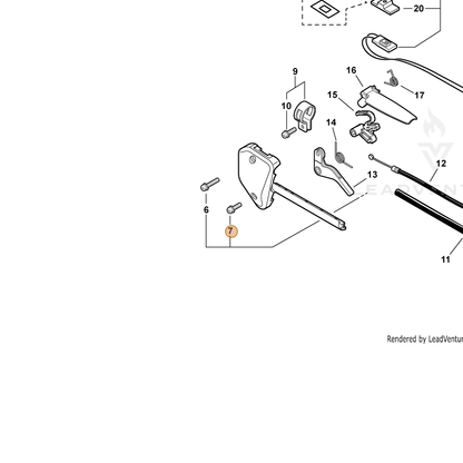 ECHO part 90024205025 — IPL diagram snippet (6x zoom, amber highlight)