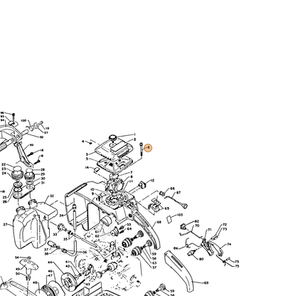 ECHO part 90024205045 — IPL diagram snippet (6x zoom, amber highlight)
