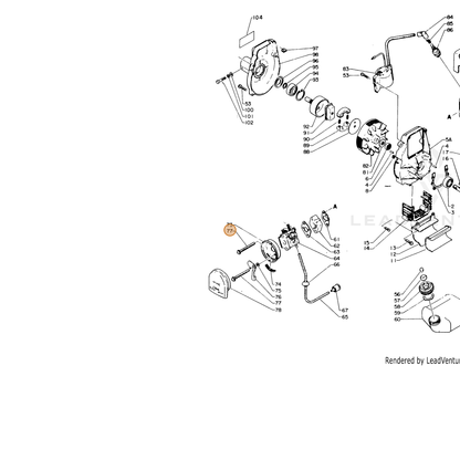 ECHO part 90024205057 — IPL diagram snippet (6x zoom, amber highlight)