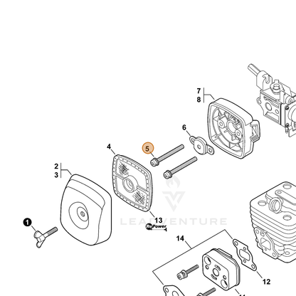 ECHO part 90024205060 — IPL diagram snippet (6x zoom, amber highlight)