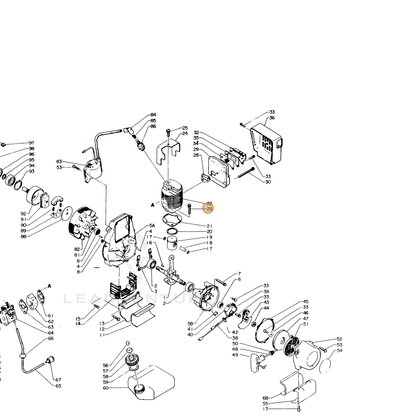 ECHO part 90024206022 — IPL diagram snippet (6x zoom, amber highlight)