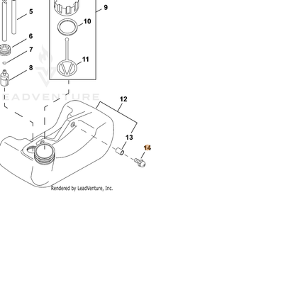 ECHO part 90024305016 — IPL diagram snippet (6x zoom, amber highlight)