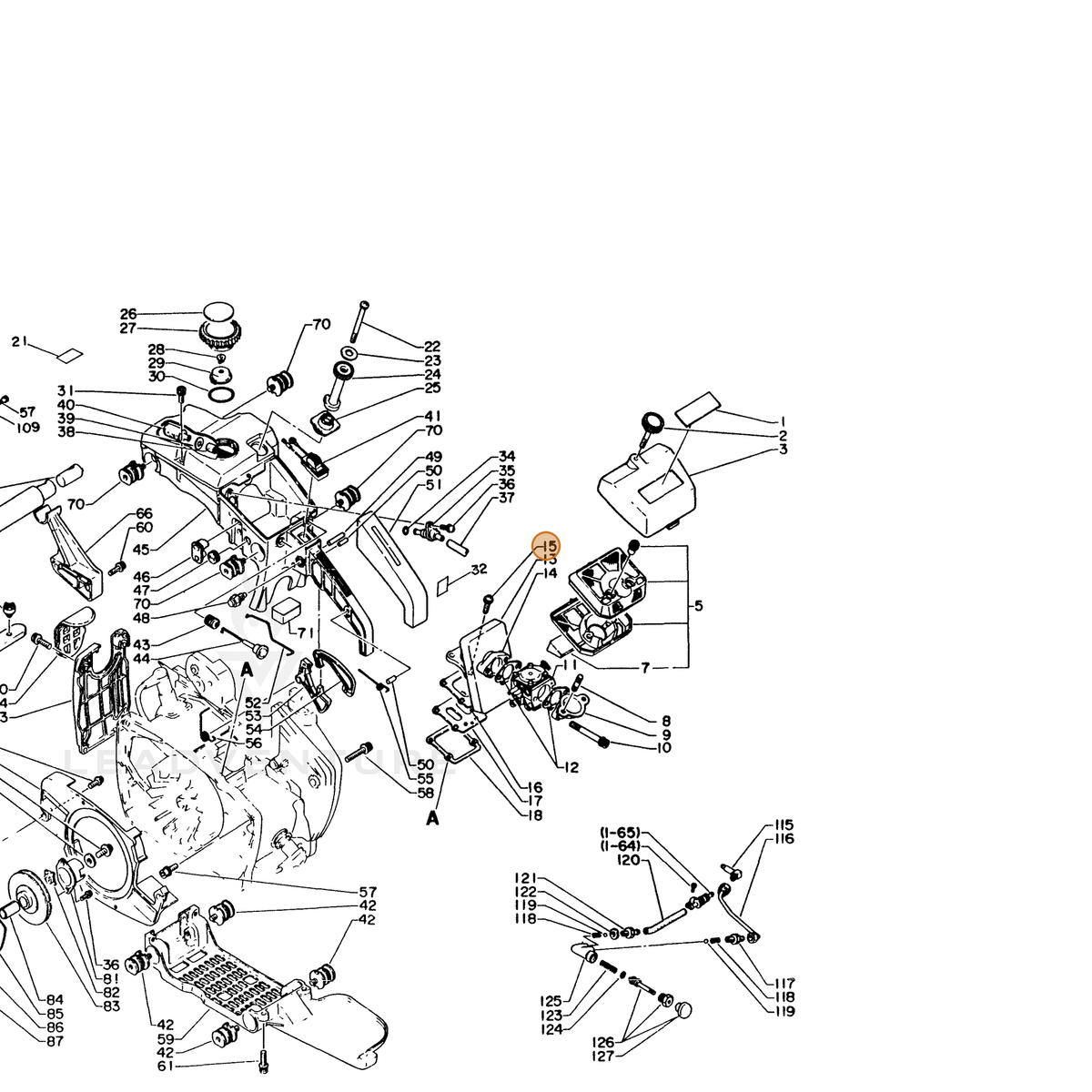 ECHO part 90024405018 — IPL diagram snippet (6x zoom, amber highlight)