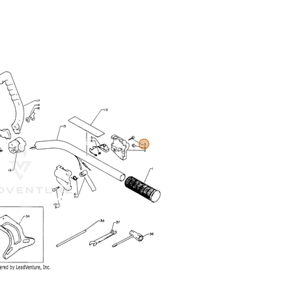ECHO part 90024504025 — IPL diagram snippet (6x zoom, amber highlight)