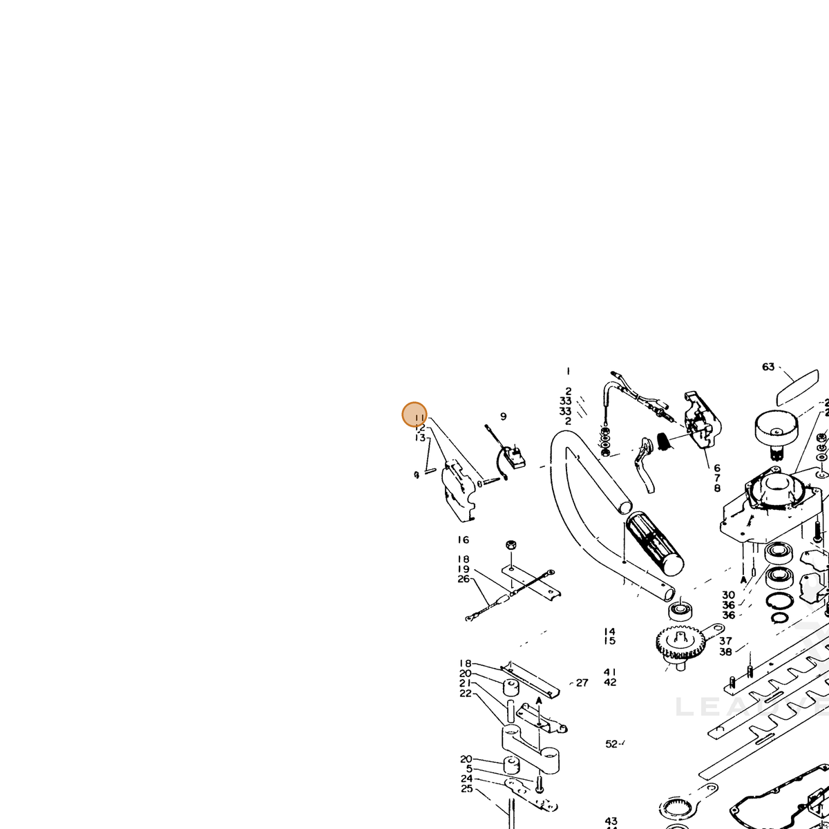 ECHO part 90024504030 — IPL diagram snippet (6x zoom, amber highlight)
