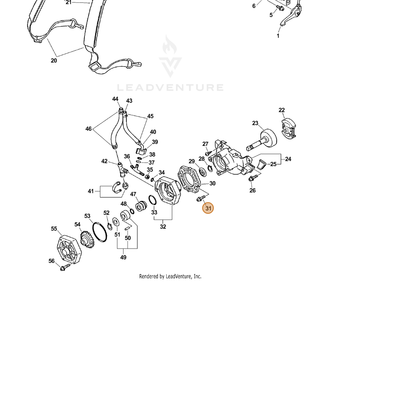 ECHO part 90024506016 — IPL diagram snippet (6x zoom, amber highlight)