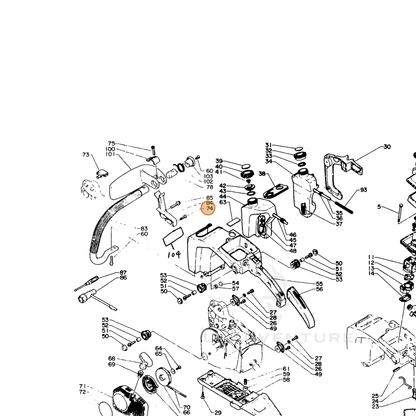 ECHO part 90024904022 — IPL diagram snippet (6x zoom, amber highlight)