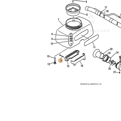 ECHO part 90024905050 — IPL diagram snippet (6x zoom, amber highlight)