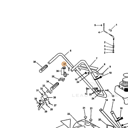 ECHO part 90025305010 — IPL diagram snippet (6x zoom, amber highlight)