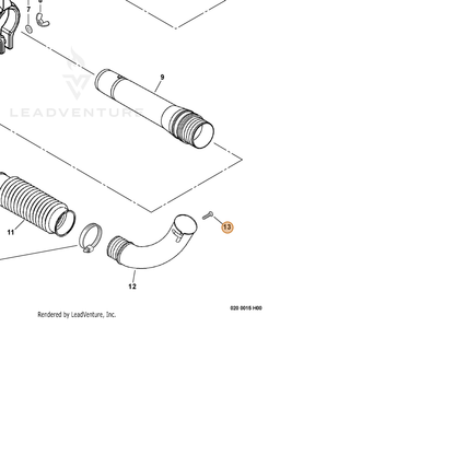 ECHO part 90025605010 — IPL diagram snippet (6x zoom, amber highlight)