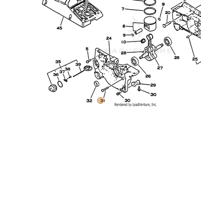 ECHO part 90028105035 — IPL diagram snippet (6x zoom, amber highlight)