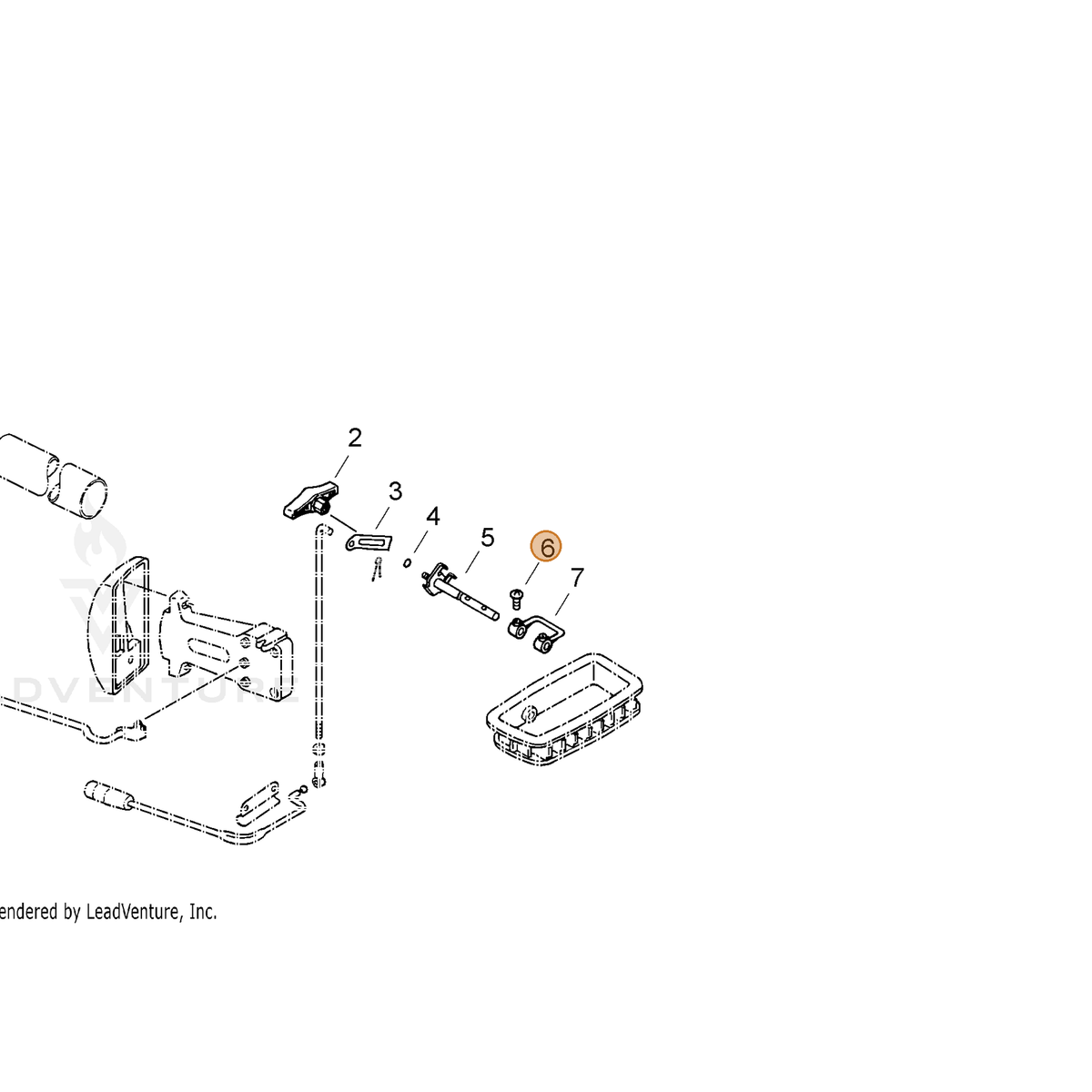 ECHO part 90029204014 — IPL diagram snippet (6x zoom, amber highlight)