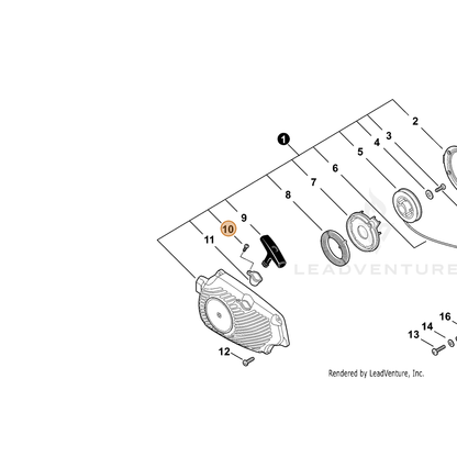 ECHO part 90029603014 — IPL diagram snippet (6x zoom, amber highlight)