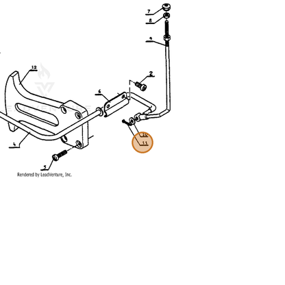 ECHO part 90030016010 — IPL diagram snippet (6x zoom, amber highlight)