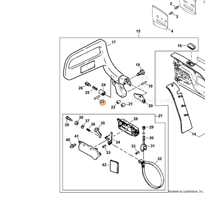 ECHO part 90033020200 — IPL diagram snippet (6x zoom, amber highlight)