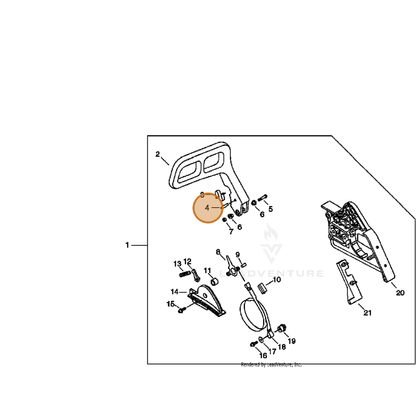 ECHO part 90033035260 — IPL diagram snippet (6x zoom, amber highlight)