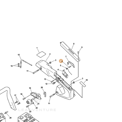 ECHO part 90033040200 — IPL diagram snippet (6x zoom, amber highlight)