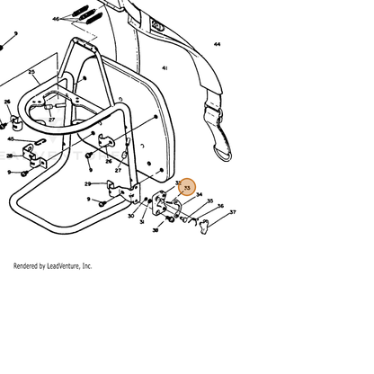 ECHO part 90034030020 — IPL diagram snippet (6x zoom, amber highlight)