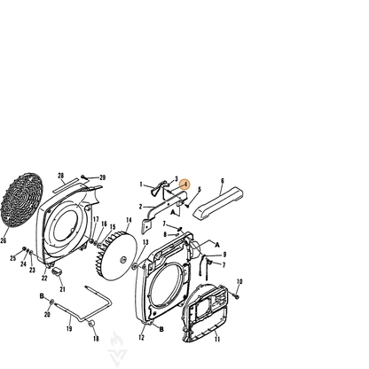 ECHO part 90034050018 — IPL diagram snippet (6x zoom, amber highlight)