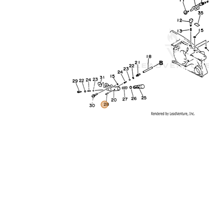 ECHO part 90034520016 — IPL diagram snippet (6x zoom, amber highlight)