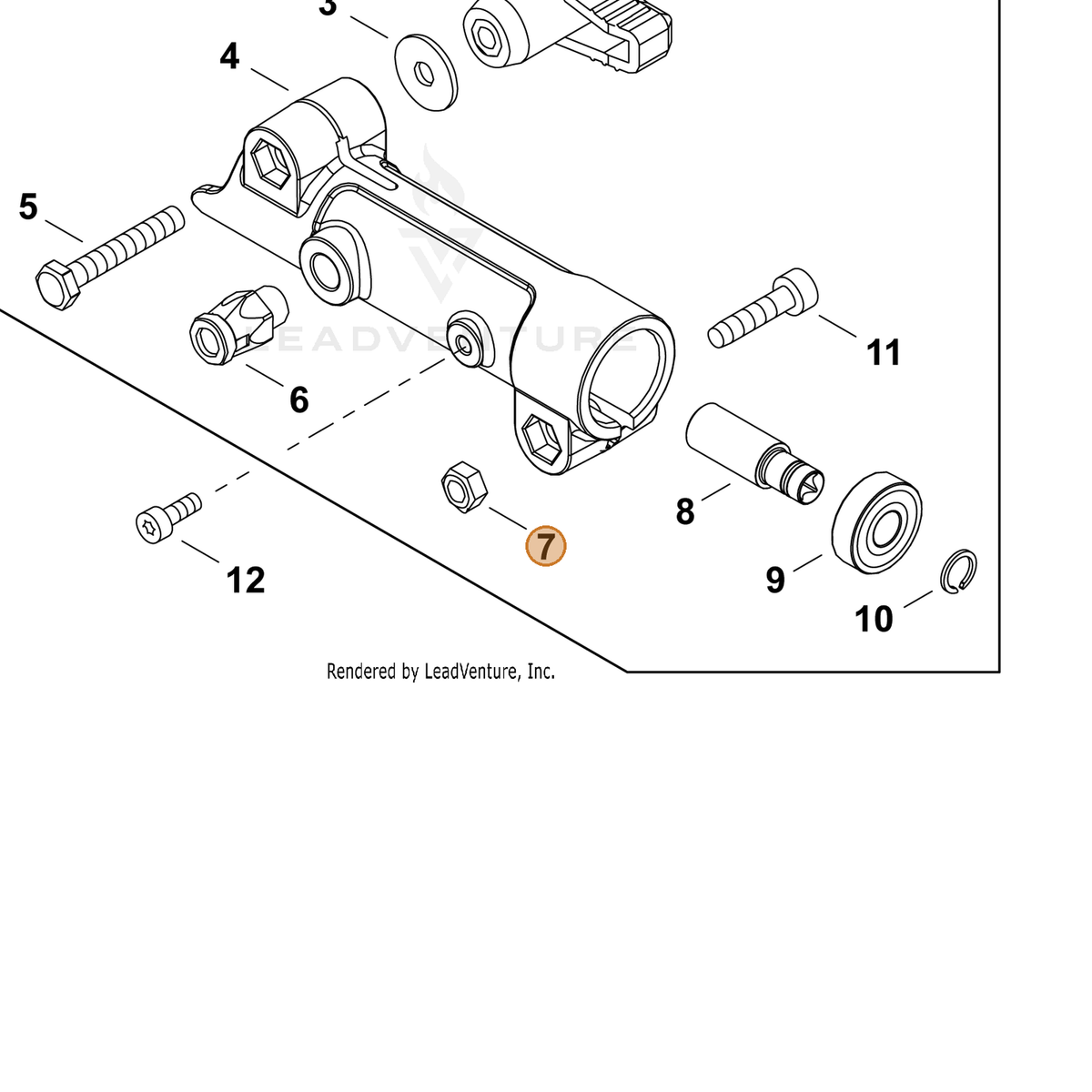 ECHO part 90051400006 — IPL diagram snippet (6x zoom, amber highlight)