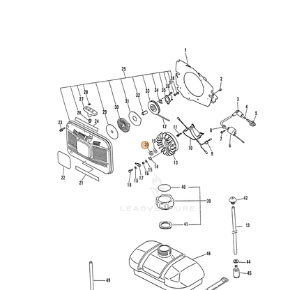 ECHO part 90052100010 — IPL diagram snippet (6x zoom, amber highlight)